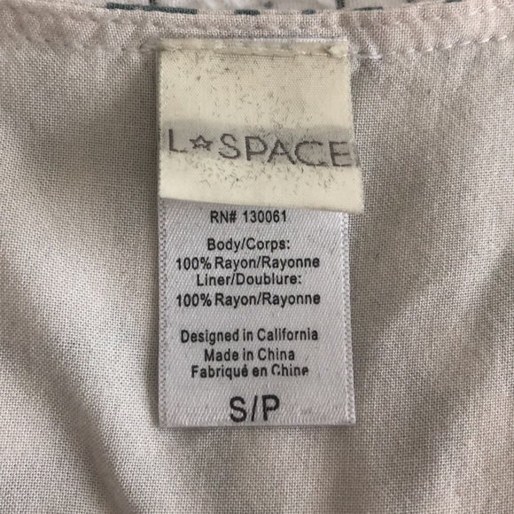 L*Space Green & Cream Patterned Button Up Dress - Picture 5 of 7